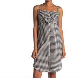 WSHLIST Gingham Button Front Midi Dress - Size S